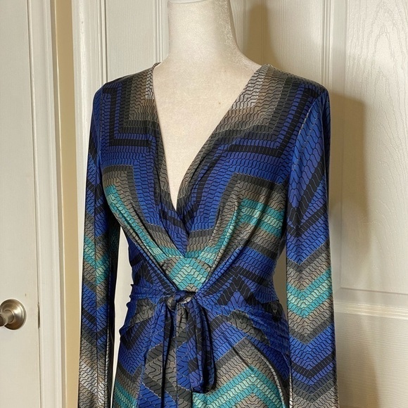 Cache Retro Tie Front A-Line Dress Size Small - Picture 5 of 6